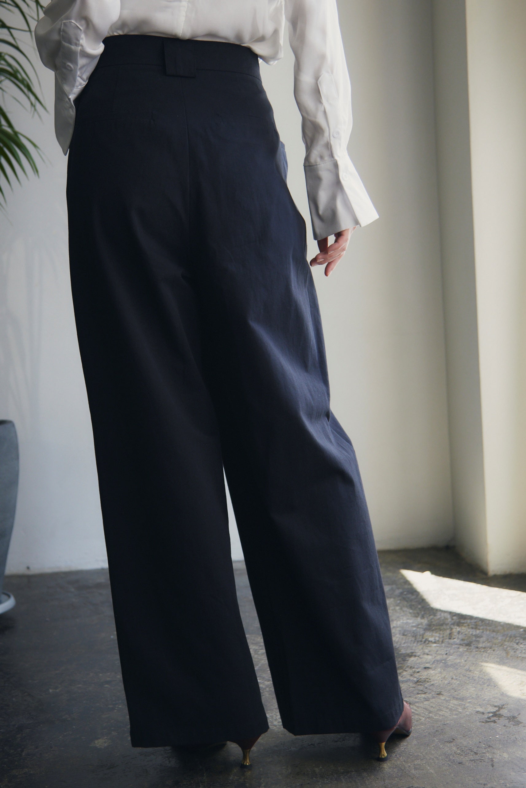 【即納】Front Tuck Wide Leg Pants_HL9702/LCHK
