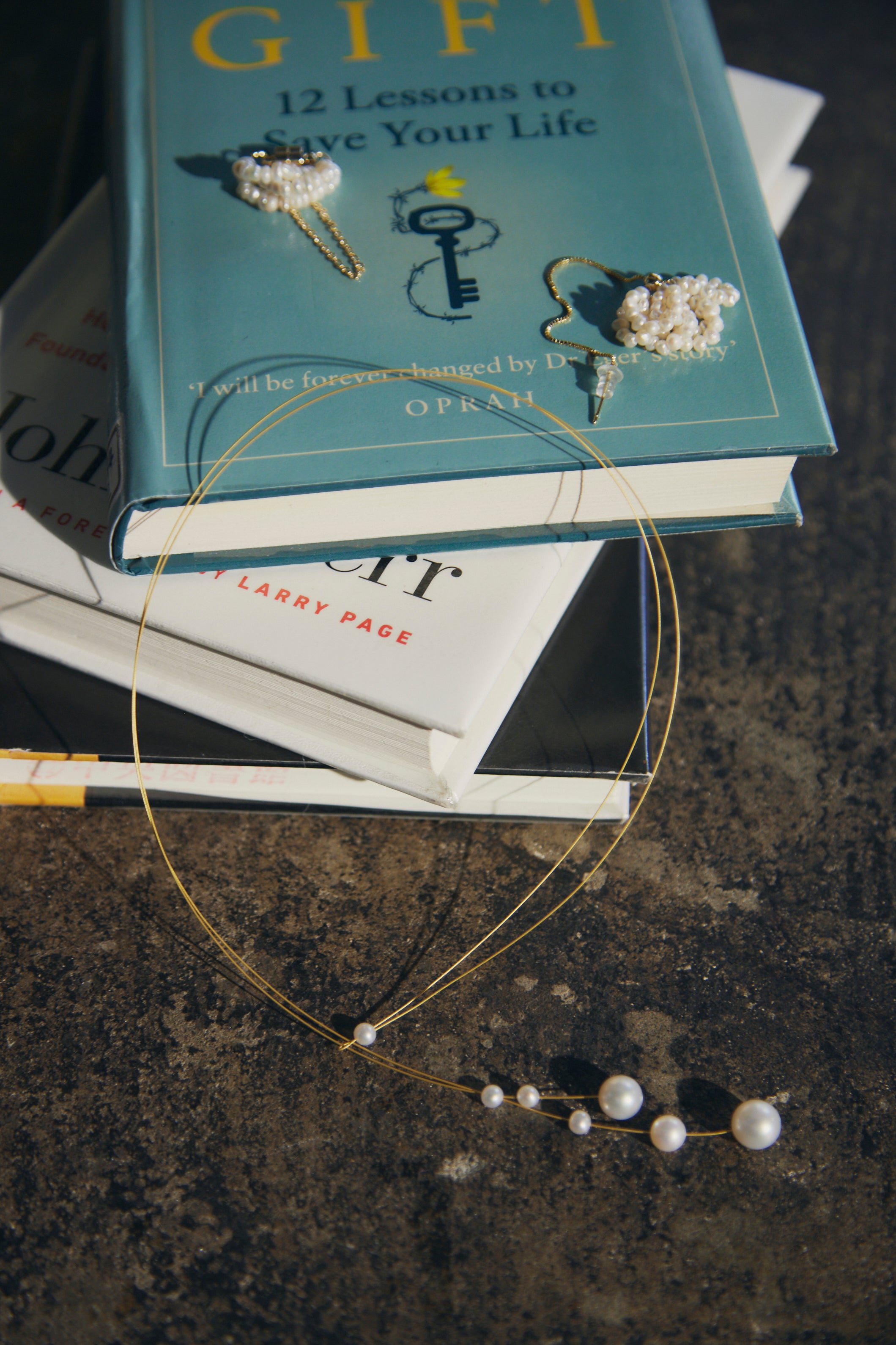 Loop Tie Pearl Necklace HL9755