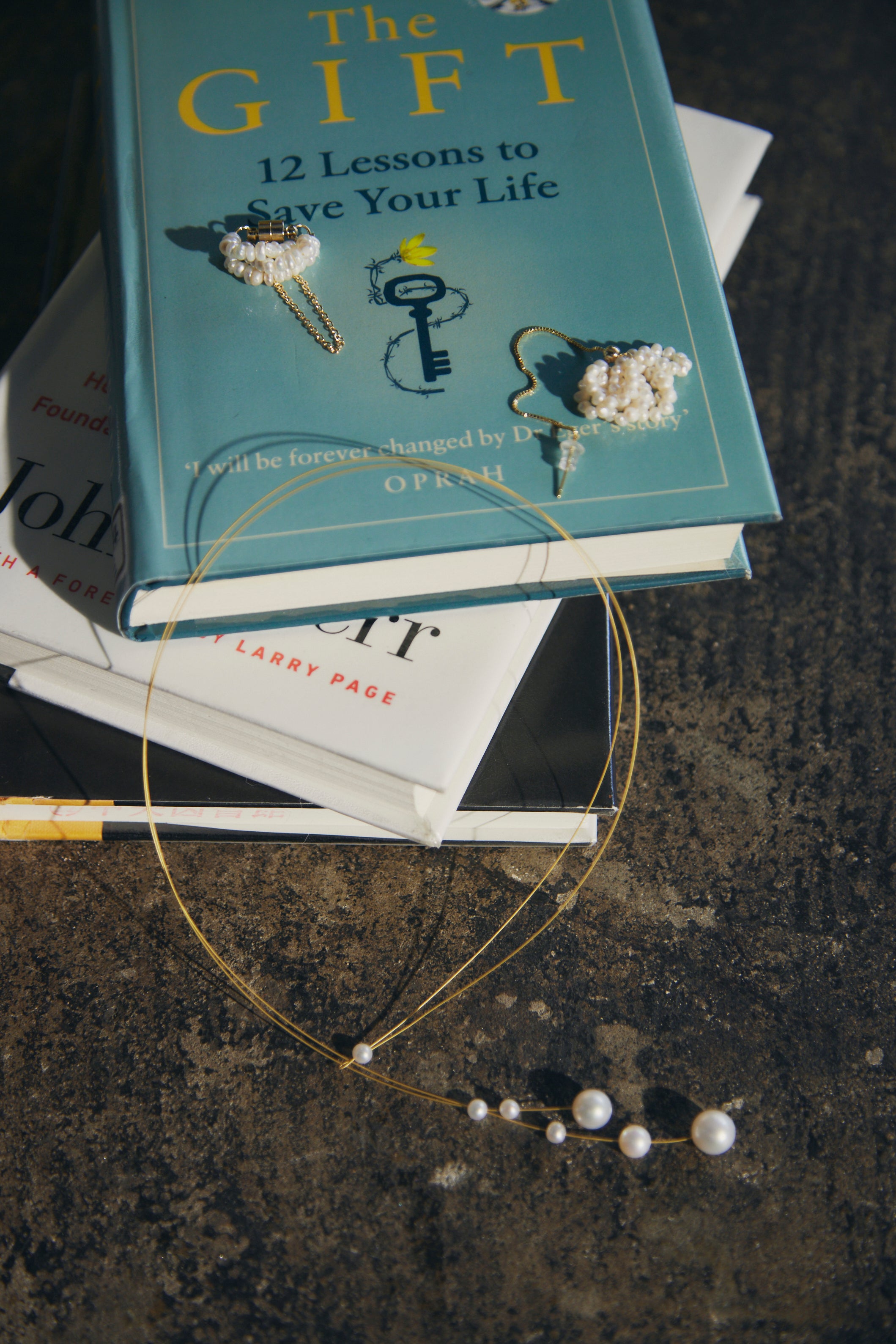 Loop Tie Pearl Necklace HL9755