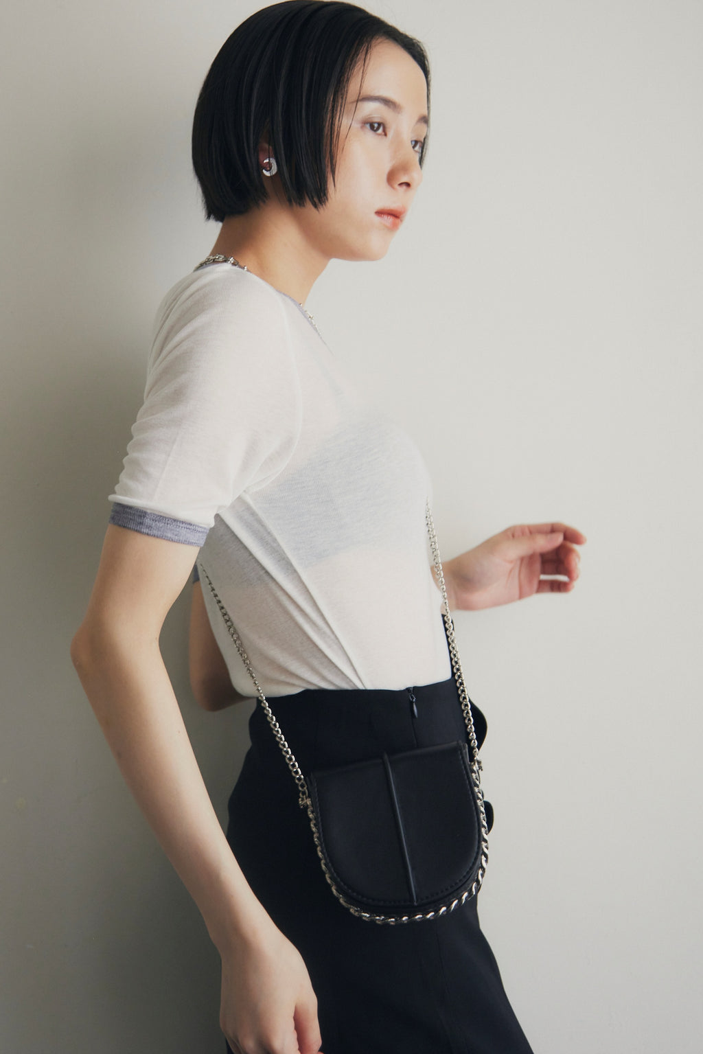 [In Stock] Bicolor Sheer T-Shirt LCHK/HL3444