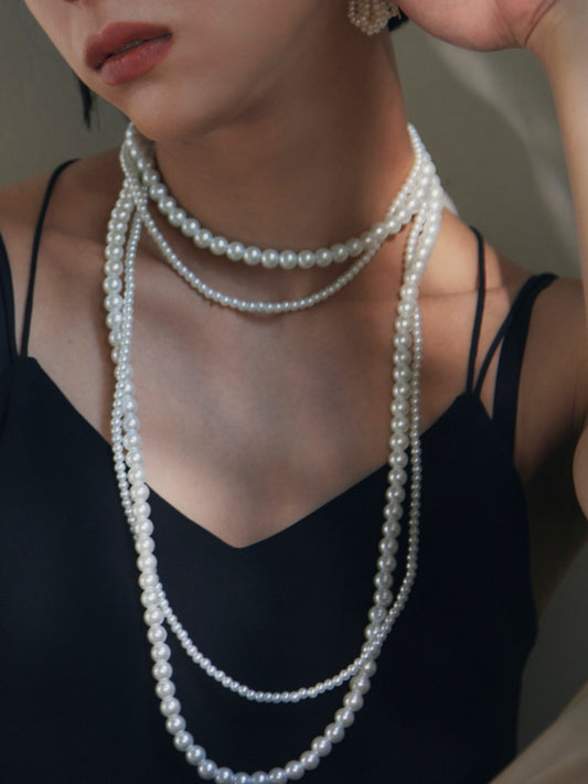 Pearl Double Long Necklace HL3474