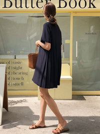 Back Pleated Mini Dress_HL3713