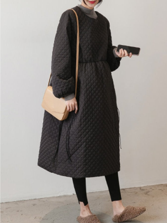 Quilted Pullover Coat HL3920