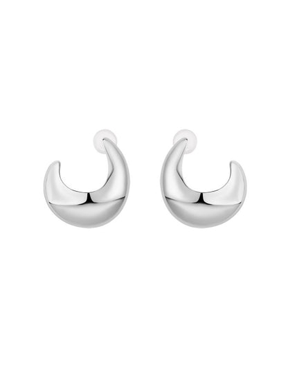Half Moon Silver Earrings HL4177