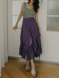 Random Flare Purple Skirt 9320