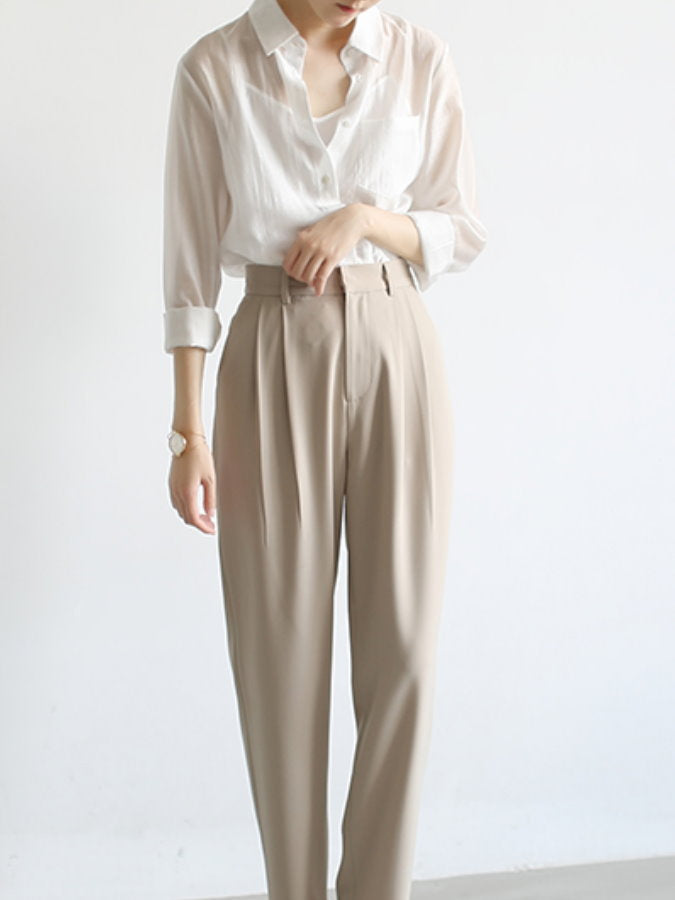 Waist Tuck Tapered Pants HL3597