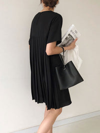 Back Pleated Mini Dress_HL3713