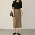 High Waist Natural Skirt 5704
