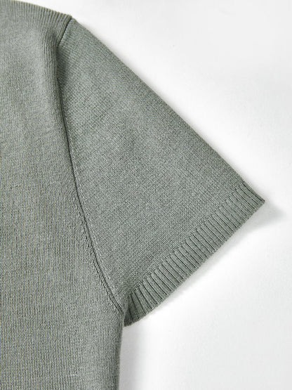 Square Neck Cropped Knit Cardigan_BDHL4528