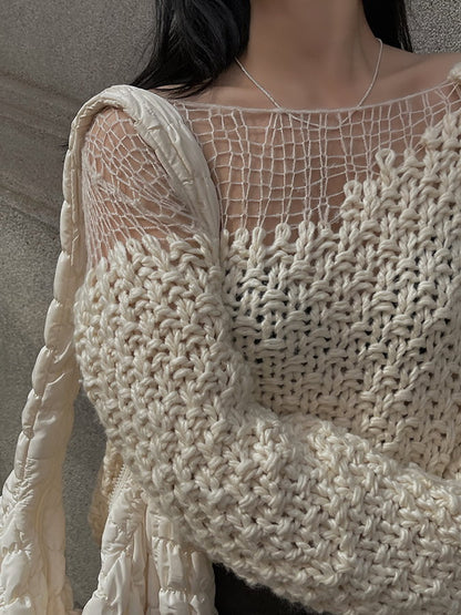Sheer Shoulder Sweater HL9570