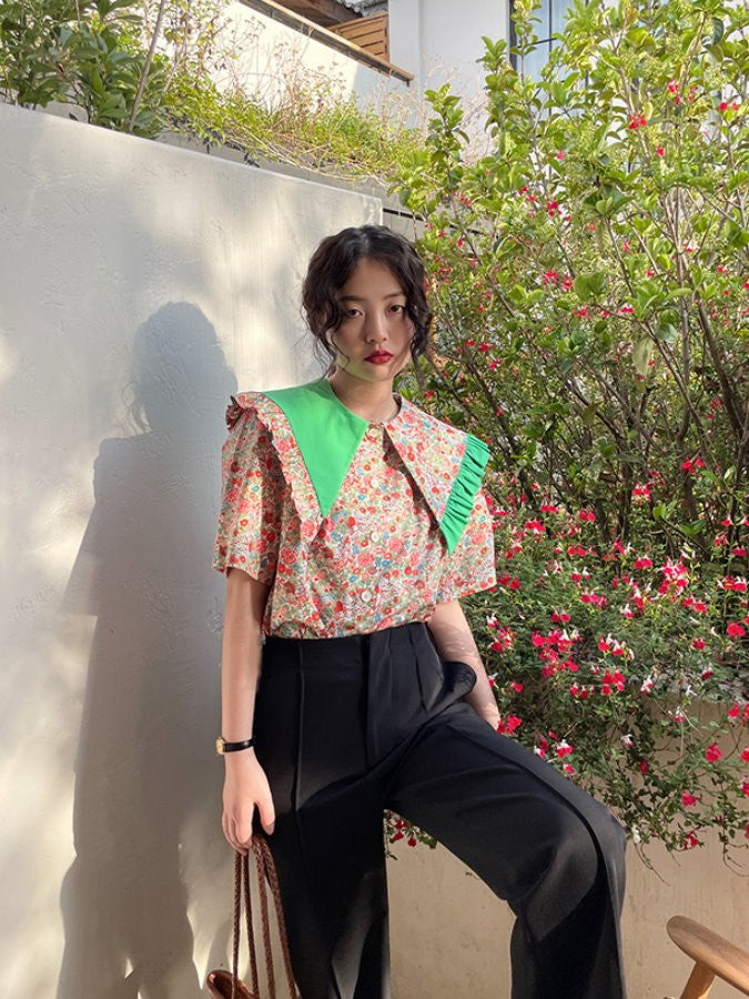 Waist Tucked Fabric Pants HL3921