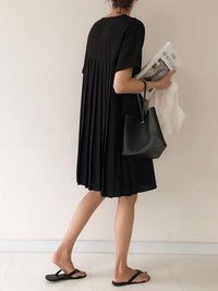 Back Pleated Mini Dress_HL3713