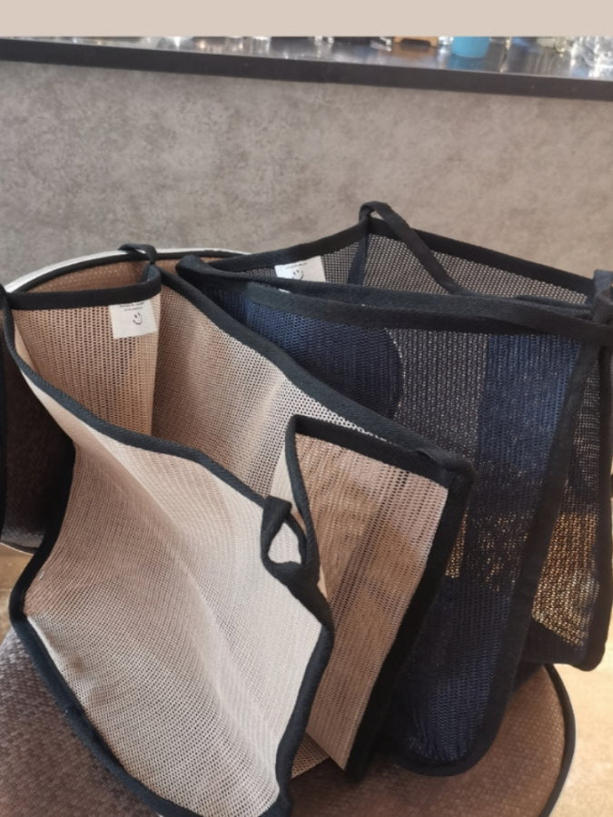 Piping mesh tote bag HL3567