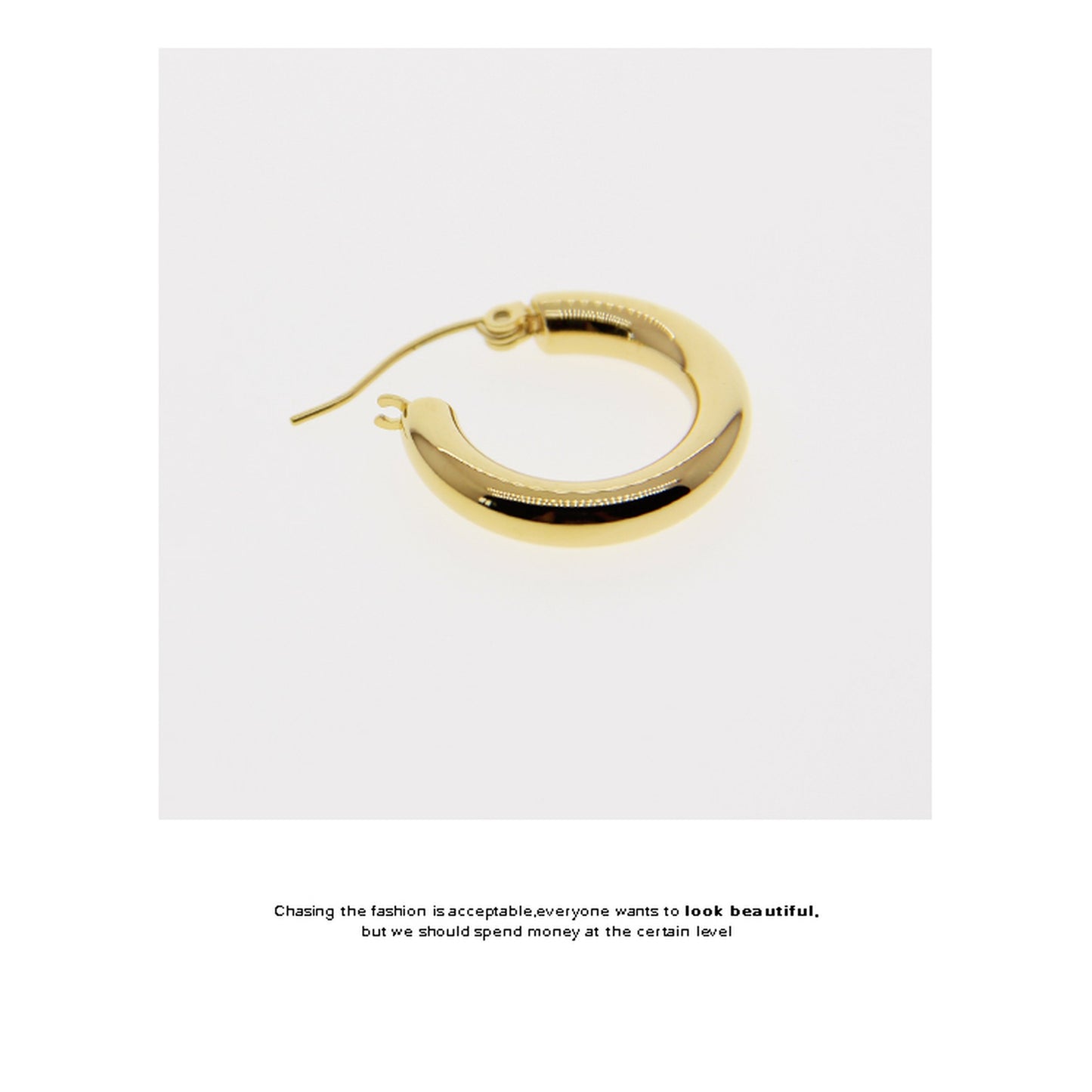 Circle Gold Earrings 5695