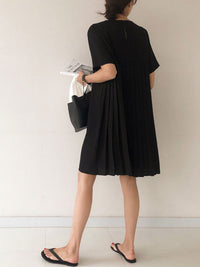 Back Pleated Mini Dress_HL3713