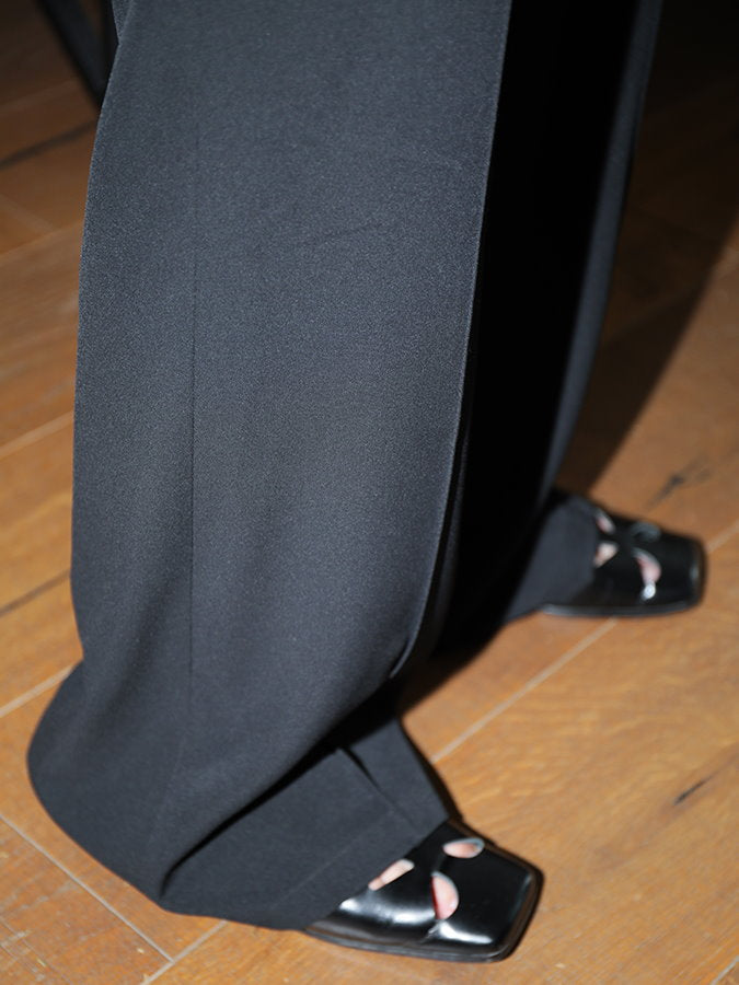 Waist Tucked Fabric Pants HL3921