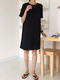 Back Pleated Mini Dress_HL3713