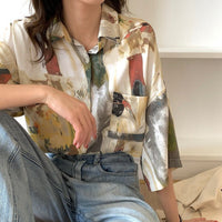 Retro Oil Painting Shirt_5201