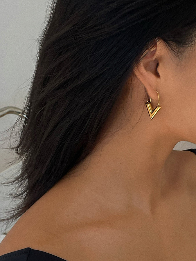 Triangle hook earrings H3366