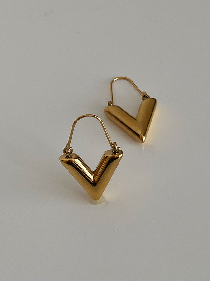 Triangle hook earrings H3366