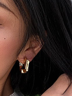 U shaped twisted hoop earrings 9171