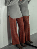 Jacquard Knit Straight Pants HL3908
