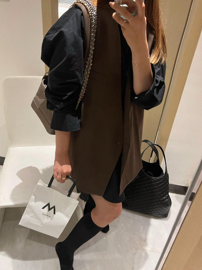 V-Neck Single Suit Vest HL3869