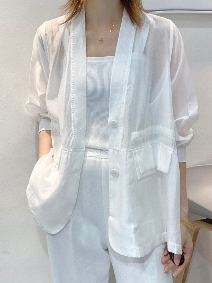 Sheer cardigan jacket_HL3575