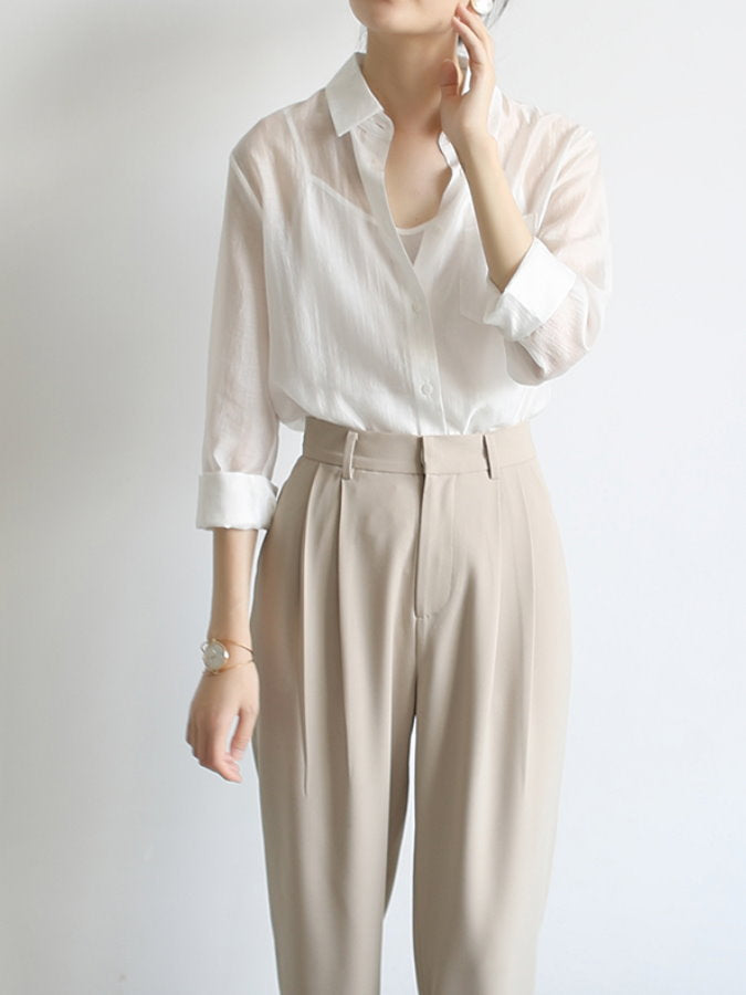 Waist Tuck Tapered Pants HL3597