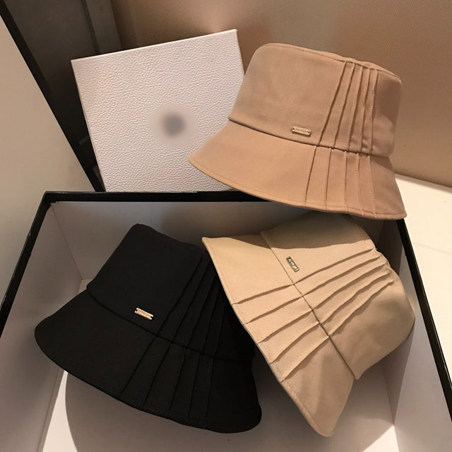 Pleated bucket hat H3346