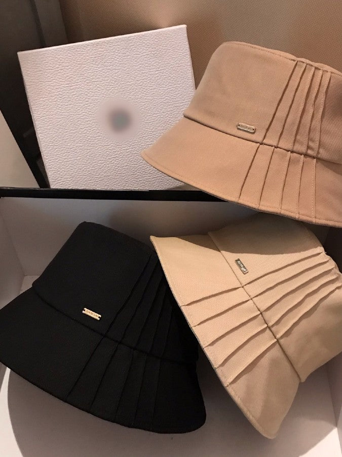 Pleated bucket hat H3346