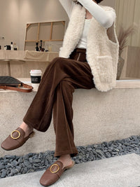 Center seam corduroy pants HL4130