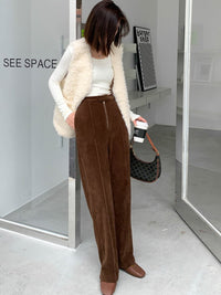 Center seam corduroy pants HL4130