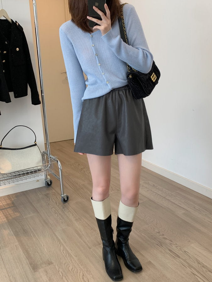Eco-Leather Shorts HL4123