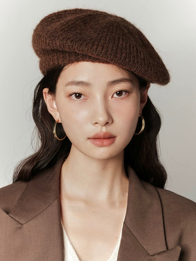 Wool Mohair Beret HL4173