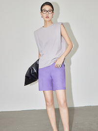 Power Shoulder Sleeveless Shirts_BDHL4371