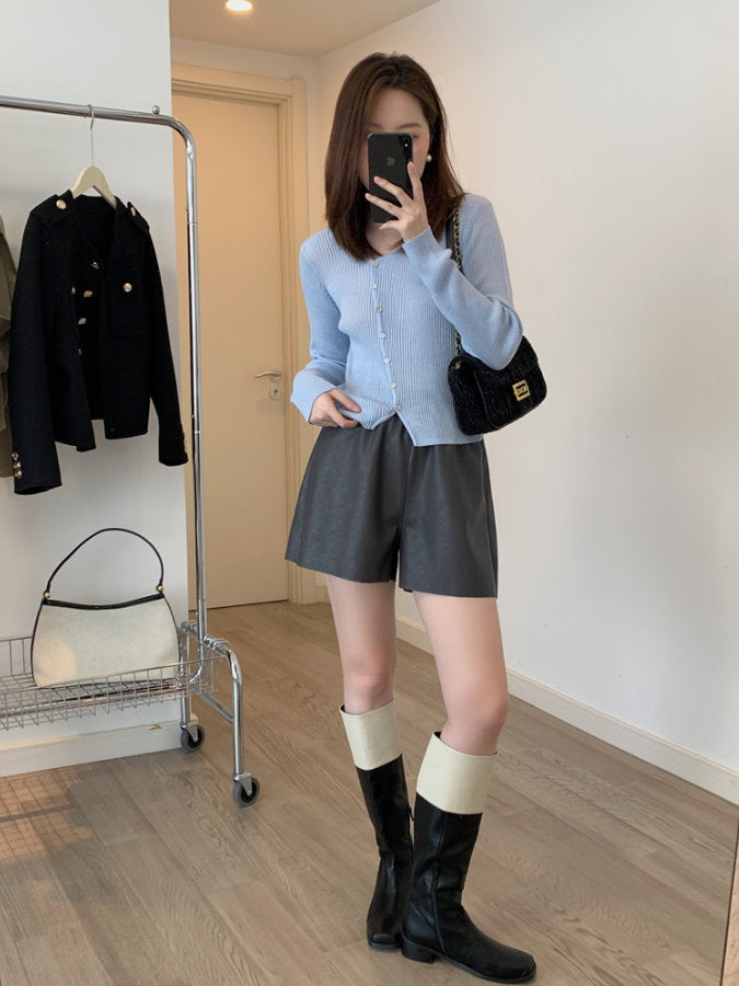 Eco-Leather Shorts HL4123
