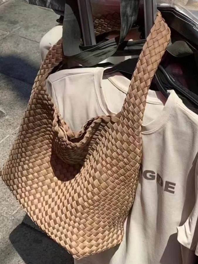Braided one-handle bag with chain_BDHL4461 - HELROUS