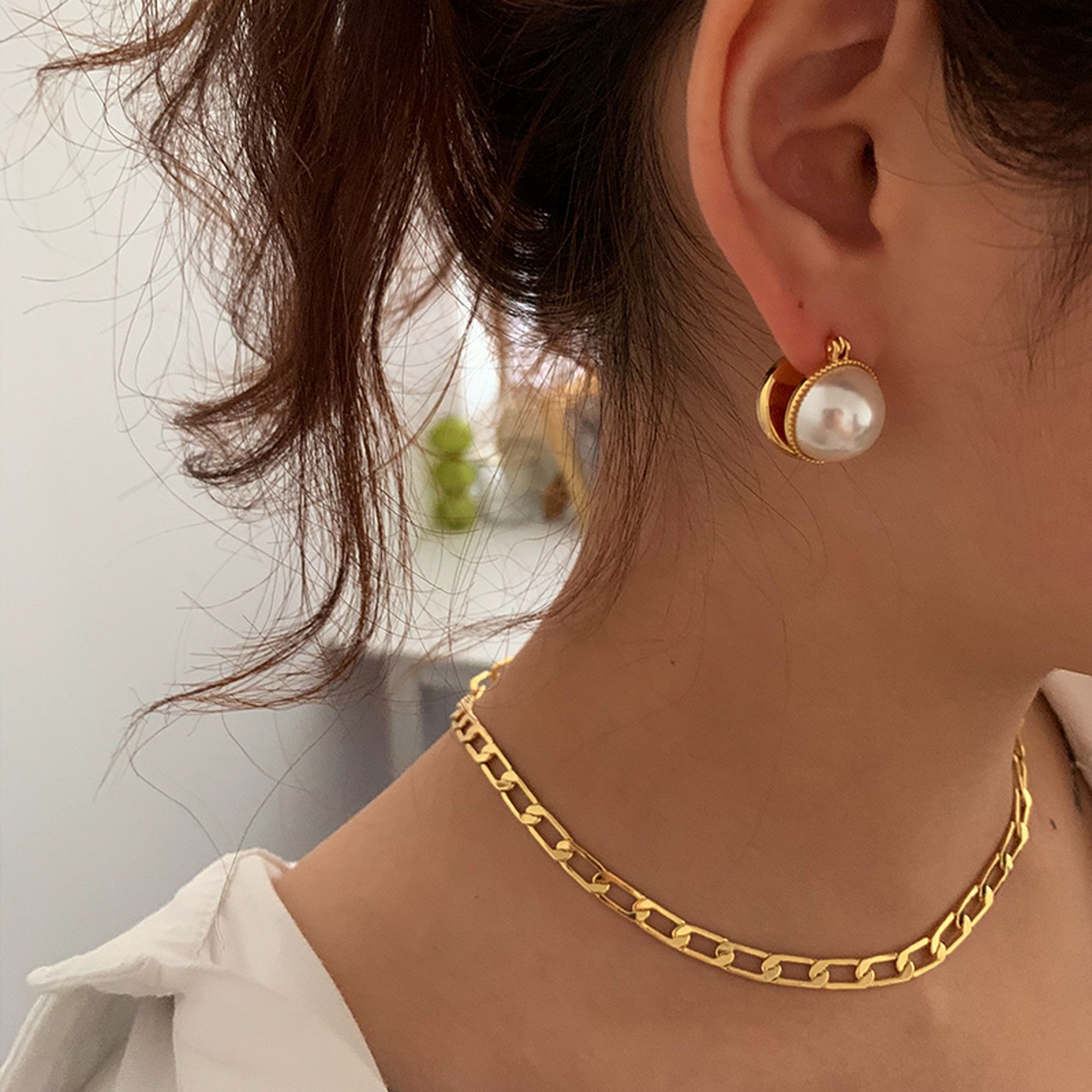 pearl sand earrings 5513