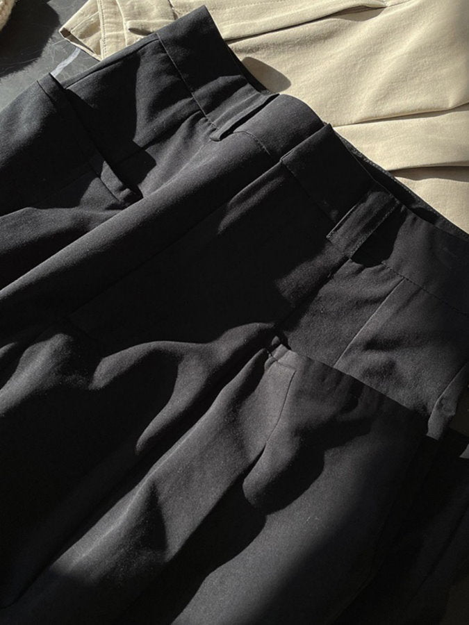 【即納】Front Tuck Wide Leg Pants_HL9702/LCHK