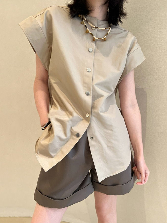 Sleeveless Blouse Shorts Setup_HL3685