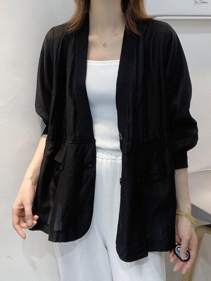 Sheer cardigan jacket_HL3575