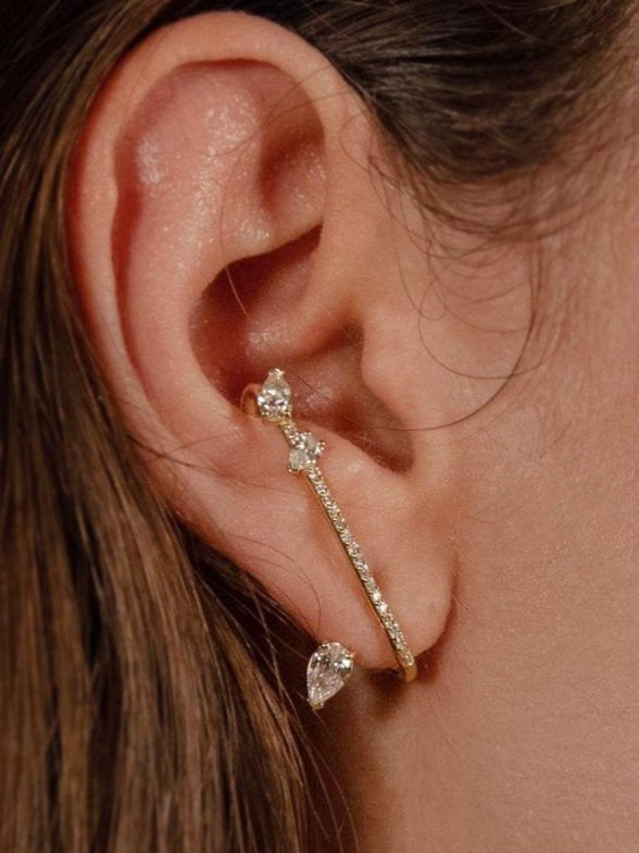 Oval design earrings 9142