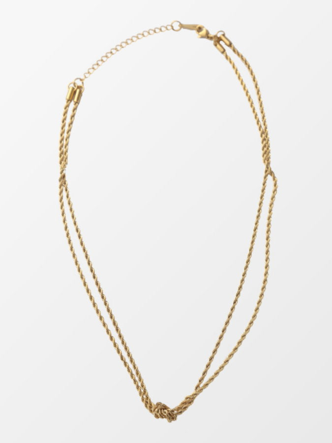 Double Tie Chain Necklace_HL9663