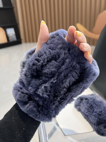 Fingerless Fur Gloves HL4062