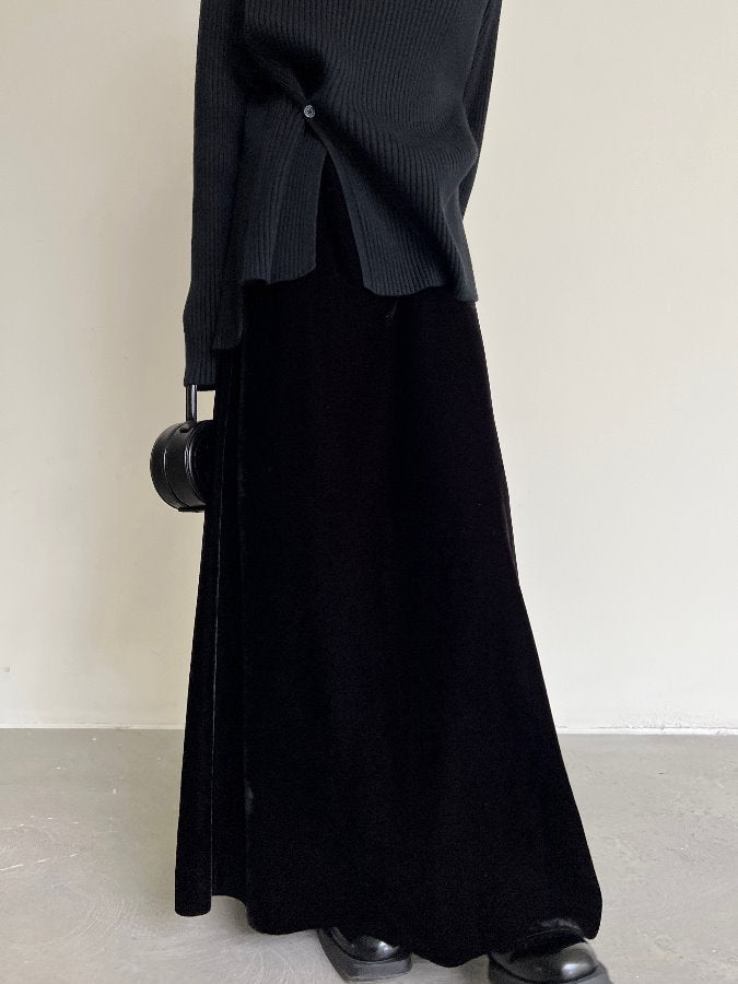 Velvet Maxi Skirt HL4243