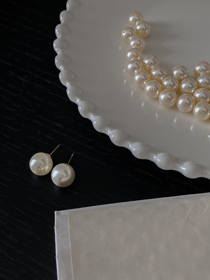 Simple Pearl Earrings_HL4288