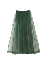 soft single-layer see-through gauze skirt_BDHL4309