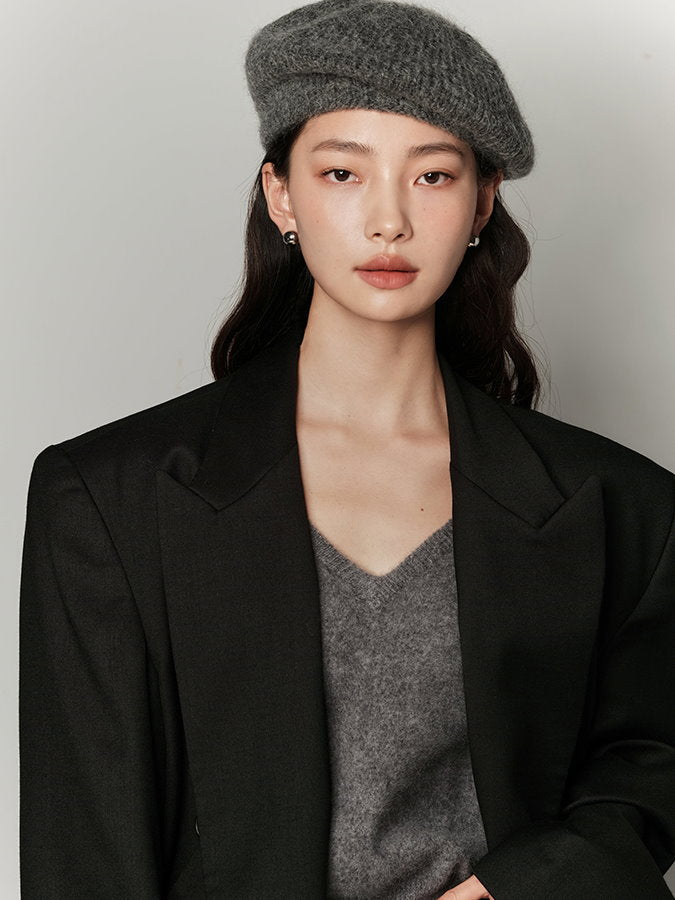 Wool Mohair Beret HL4173