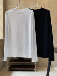 Raw Edge Shoulder Long T-shirt HL3979